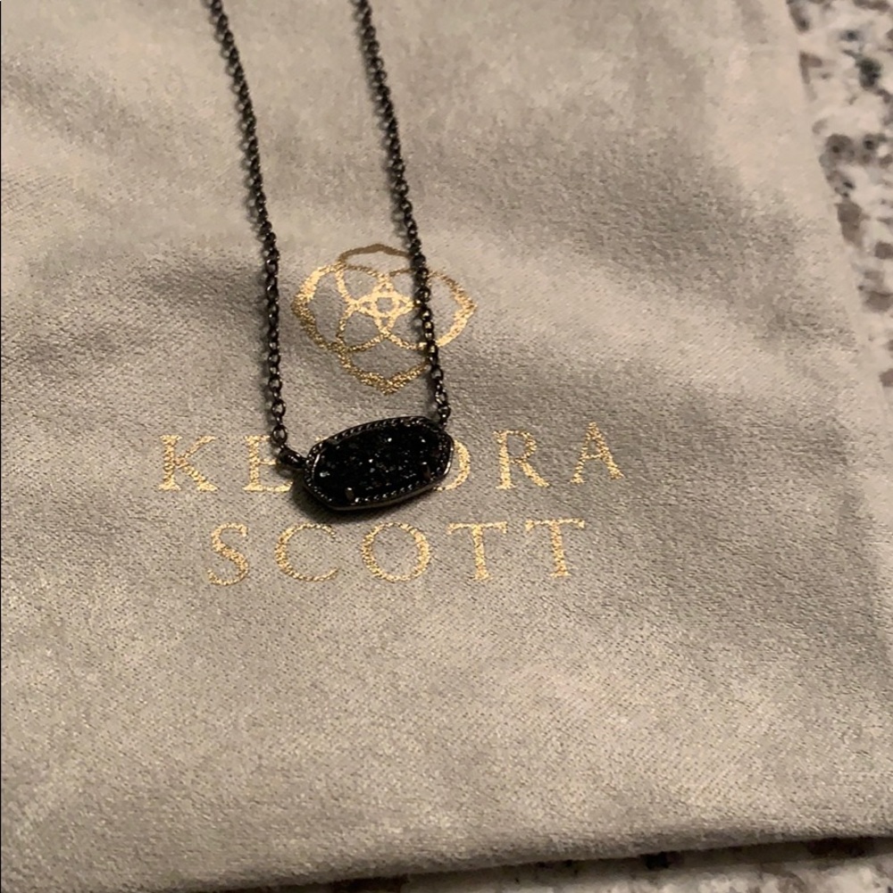 black drusy Kendra Scott Elisa necklace